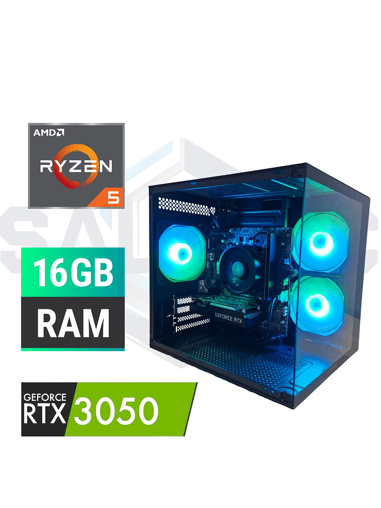 PC Gamer RTX 3050 6GB Ryzen 5 4500 16GB RAM SSD480GB – ST Core 1