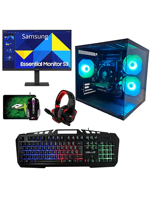 PC Gamer Setup Completo Ryzen 5 5500 + RTX 3050 (6 GB) | 16GB RAM | SSD 480GB| RGB