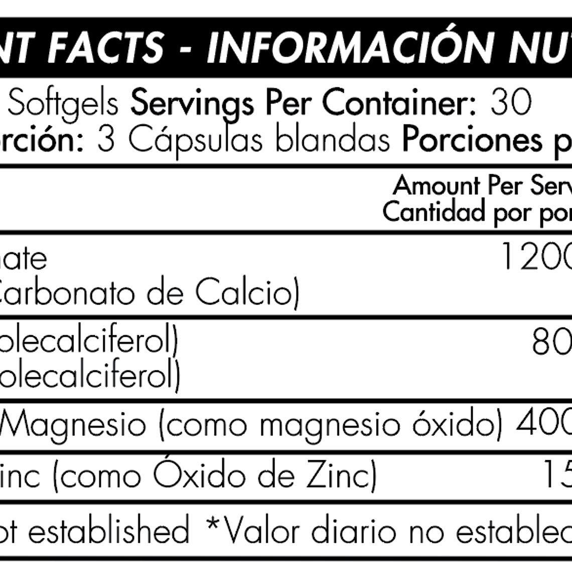 Calcio Magnesio Zinc + Vit D3 - Healthy America 2