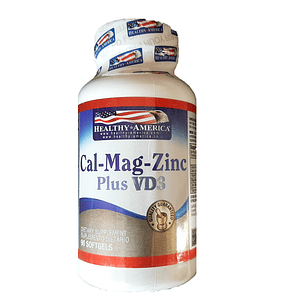 Calcio Magnesio Zinc + Vit D3 - Healthy America