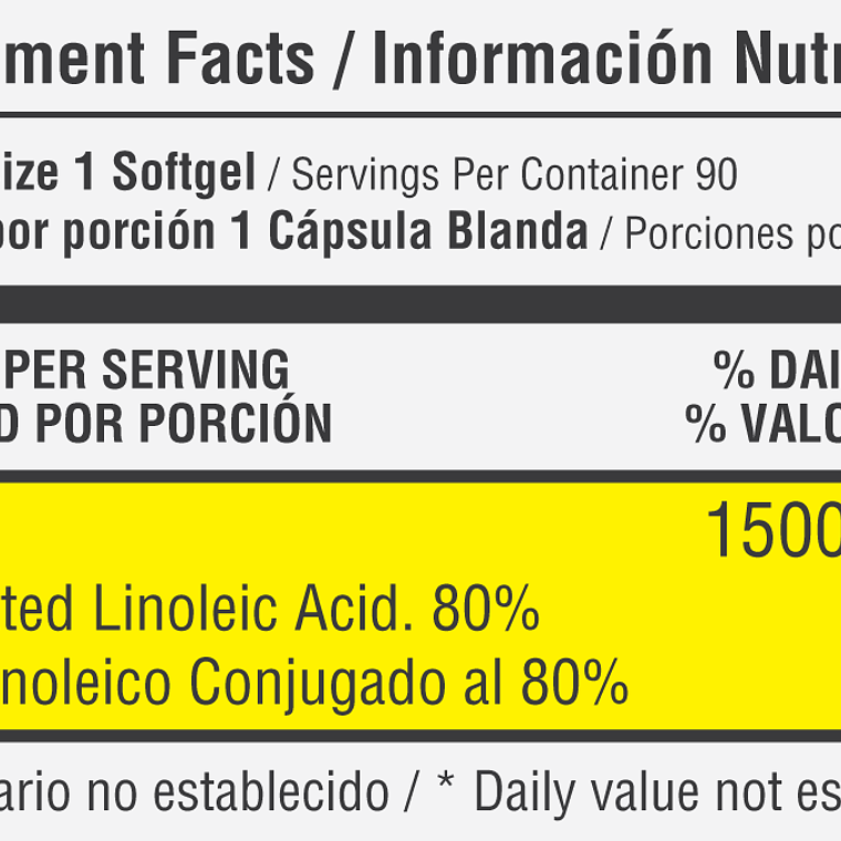 CLA 1500 mg x 90 softgels - Healthy Sports 2