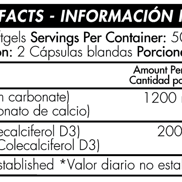 Calcio liquido + Vita D3 x 100 - Healthy America 2