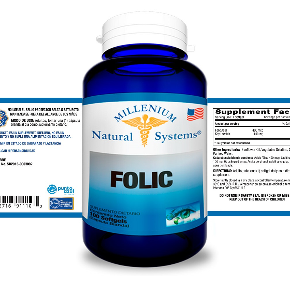 Folic x 100 softgels - Natural Systems 2
