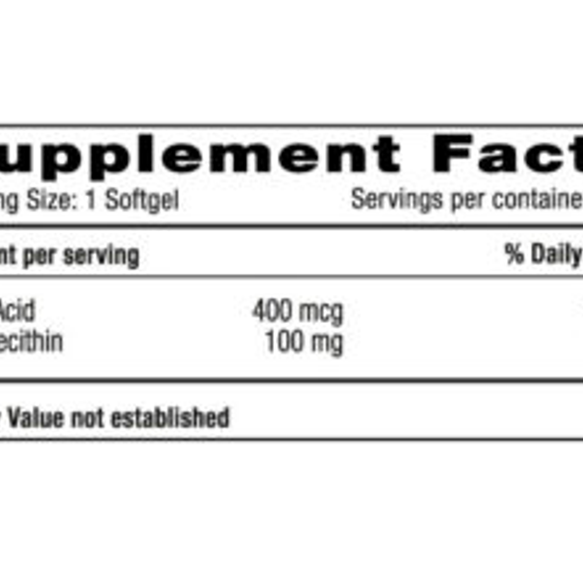 Folic x 100 softgels - Natural Systems 3
