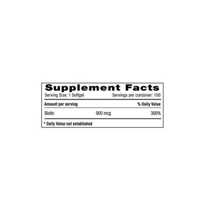 Biotina 900mcg x 100 softgels - Natural Systems 3