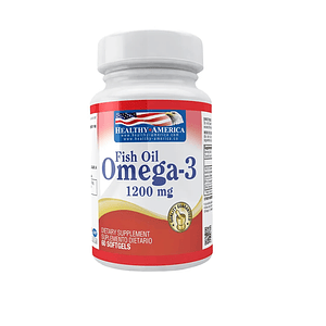 Omega 3 - Fish Oil x 60 caps - Healthy America