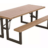 Mesa Picnic de Madera y Metal – Perfil Cuadrado