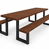 Mesa Picnic Madera y Metal – Perfil Rectangular