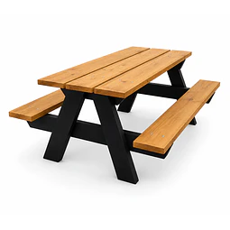 Mesa Picnic Madera y Metal con Pata en A