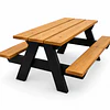 Mesa Picnic Madera y Metal con Pata en A