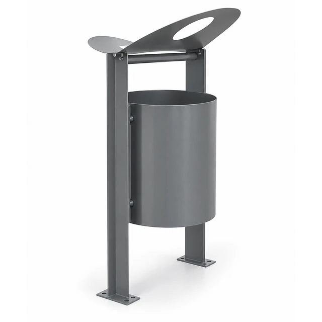 Basurero Cenicero Metálico Redondo – 50 Litros
