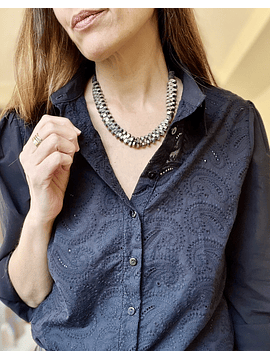 Camisa Bulgaria broderie negra