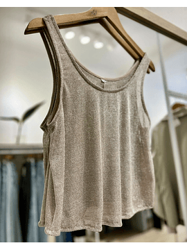 Top de malla con brillo