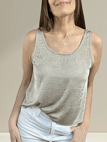 Top de malla con brillo