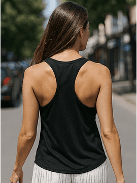 Top negro Atrani diseño en espalda