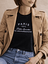Polera negra manga corta Paris mujer - Algodón 