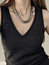 Top negro escote en V Positano
