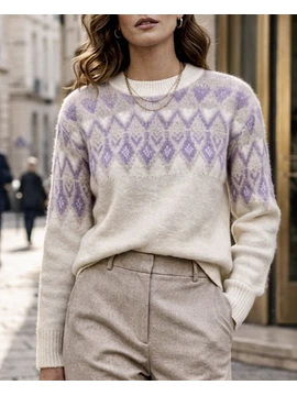 Chaleco tejido mujer estampado geometrico - Berna