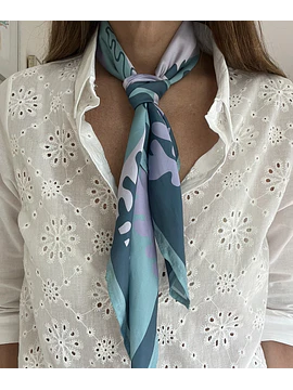 Pañuelo algas verde/lila Diseño Exclusivo Salto Store