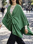 Capa para mujer verde con amarra-Capa Tejida Suave