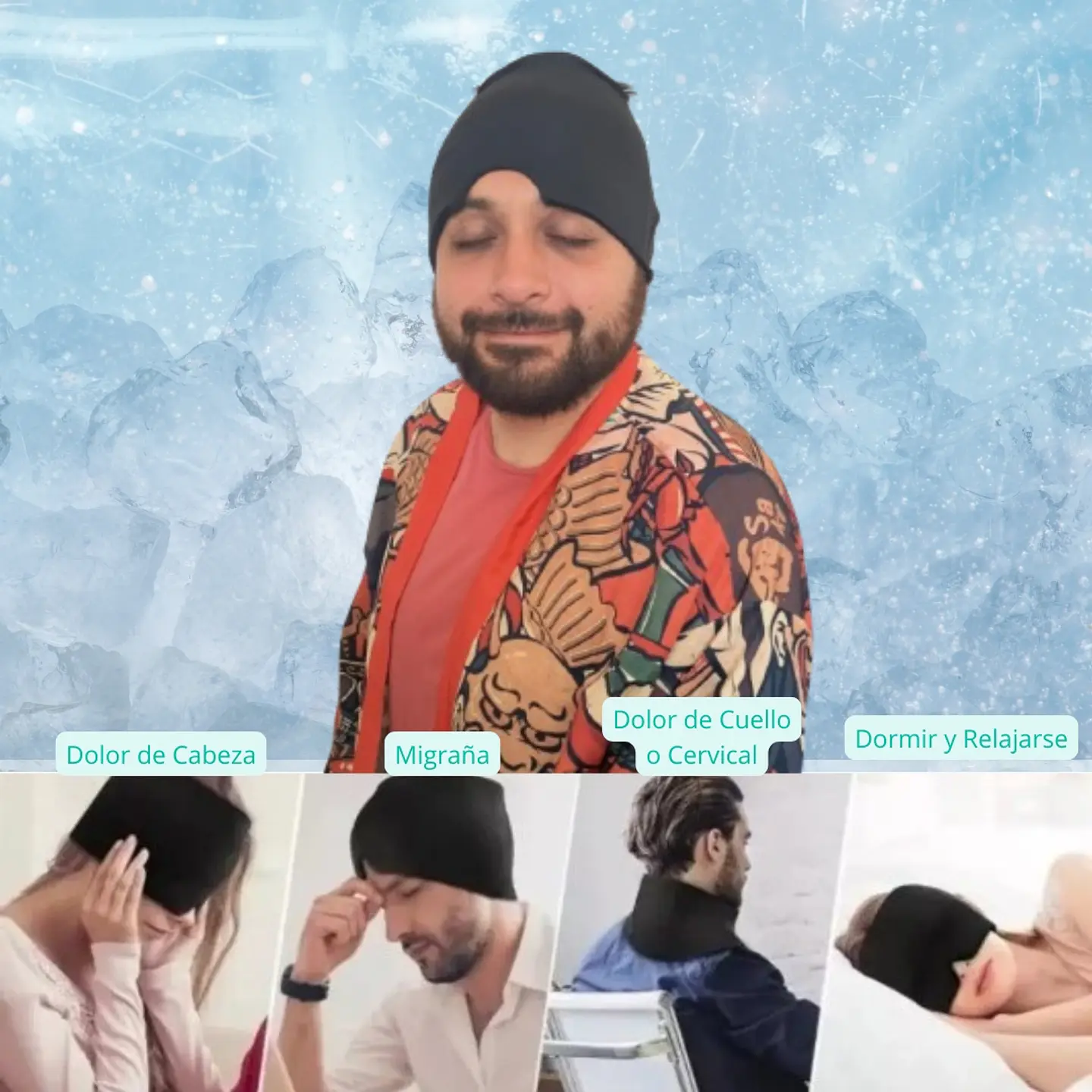 Gorro Compresivo Calmante 180° – Apoyo Sensorial Frío/Calor para tu Bienestar 🌡️💙 2