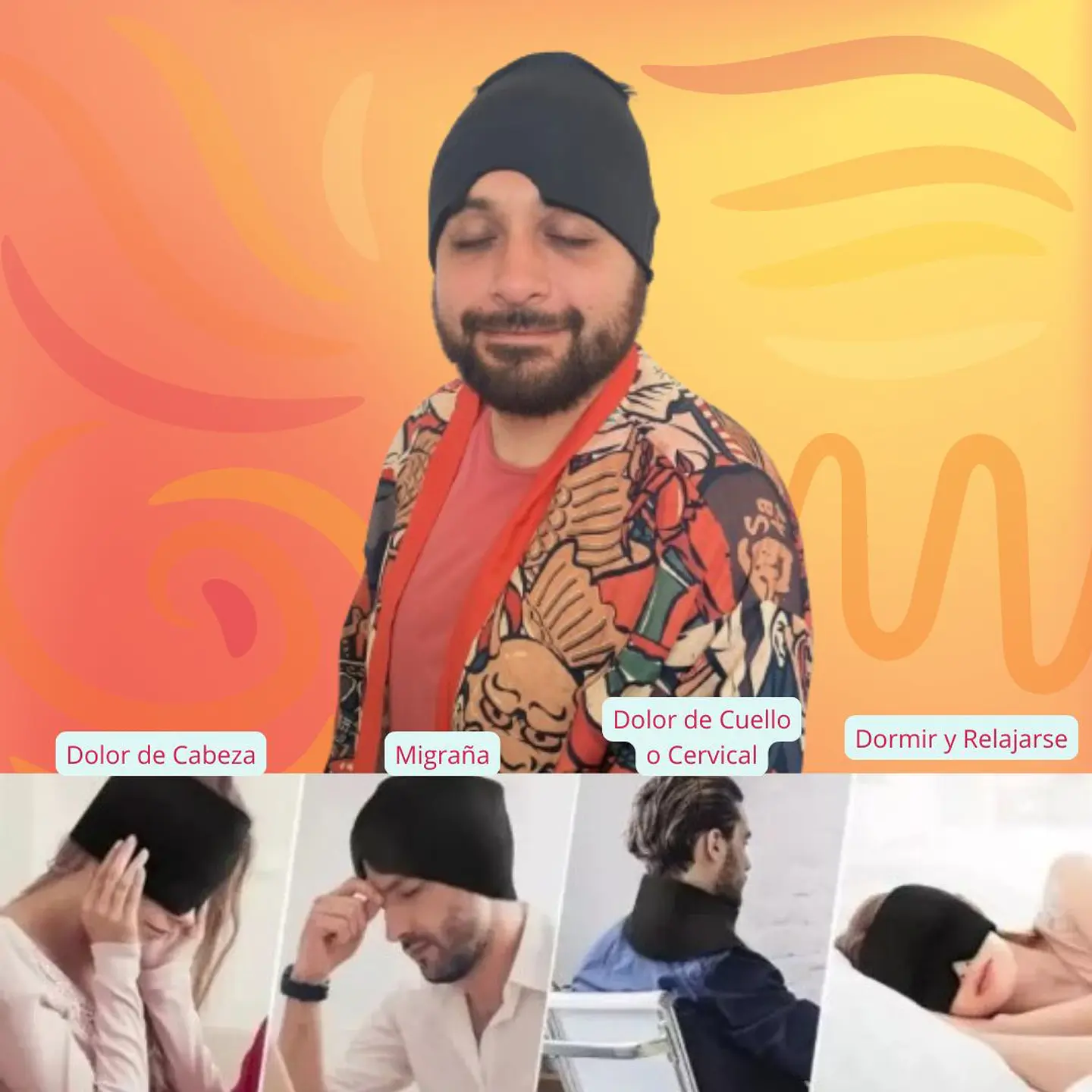 Gorro Compresivo Calmante 180° – Apoyo Sensorial Frío/Calor para tu Bienestar 🌡️💙 5