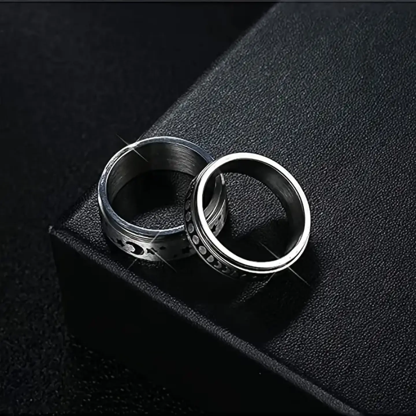 Set de 6 Anillos Fidget de Acero Inoxidable – Calma Discreta con Estilo 🌬️💍 3