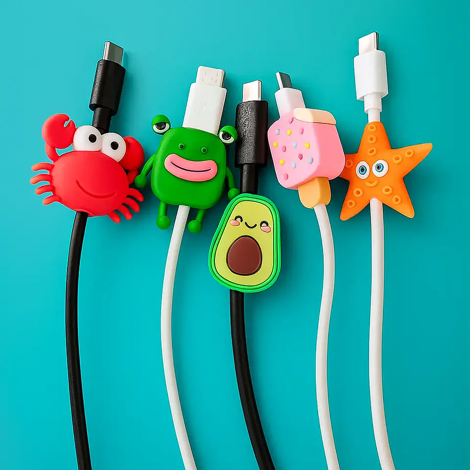 Mini Protectores Silicona – Cuida tus cables, exprésate con ternura 1