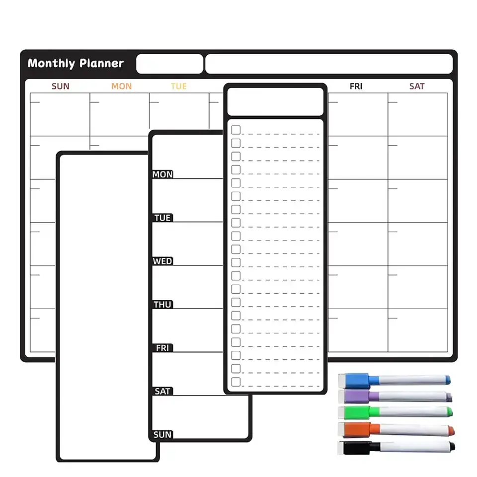 Calendario Planificador Magnético 4 Piezas – Visualiza tu mes, semana y día de forma visual y reutilizable 2