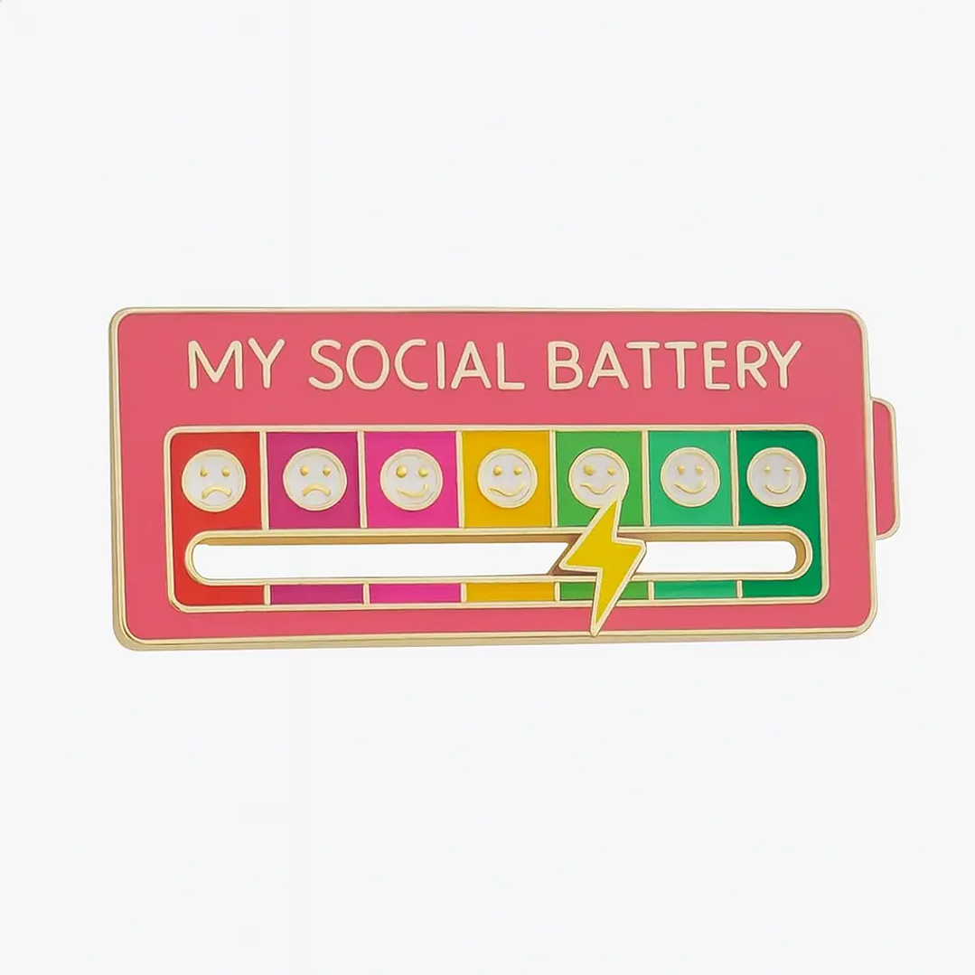 Pin de Batería Social - Expresa tu Energía de Forma Creativa 🔋💬 2