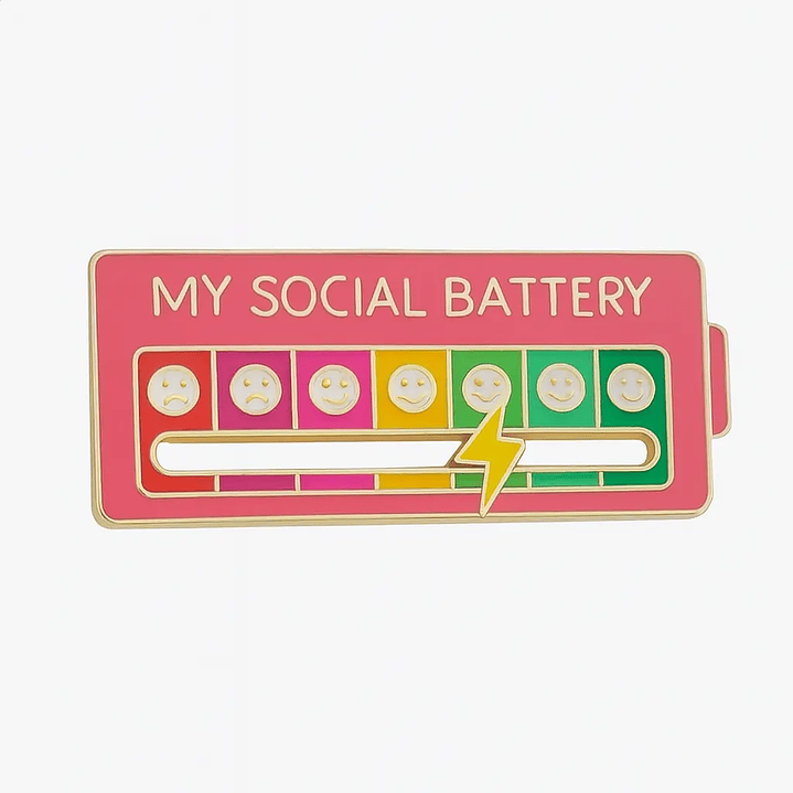 Pin de Batería Social - Expresa tu Energía de Forma Creativa 🔋💬 2