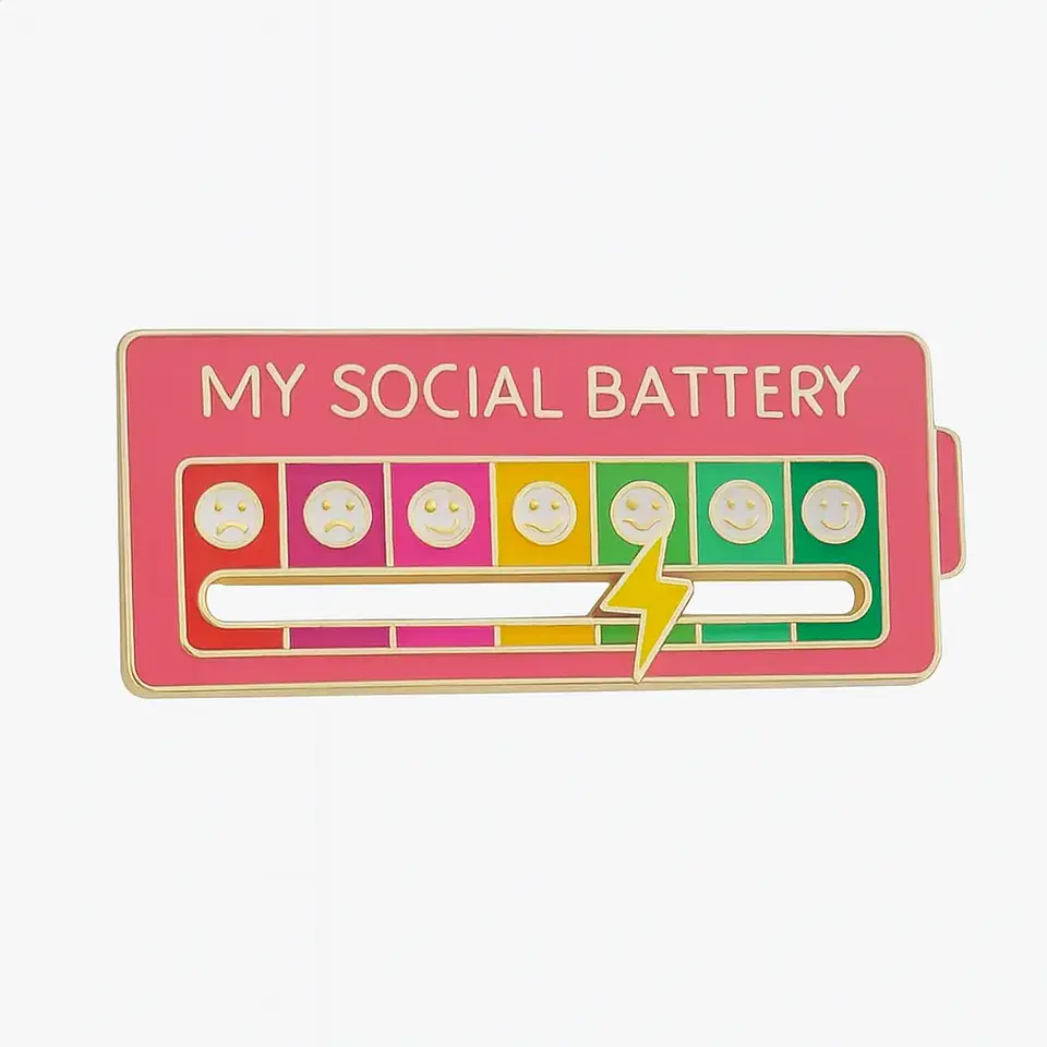 Pin de Batería Social - Expresa tu Energía de Forma Creativa 🔋💬 2