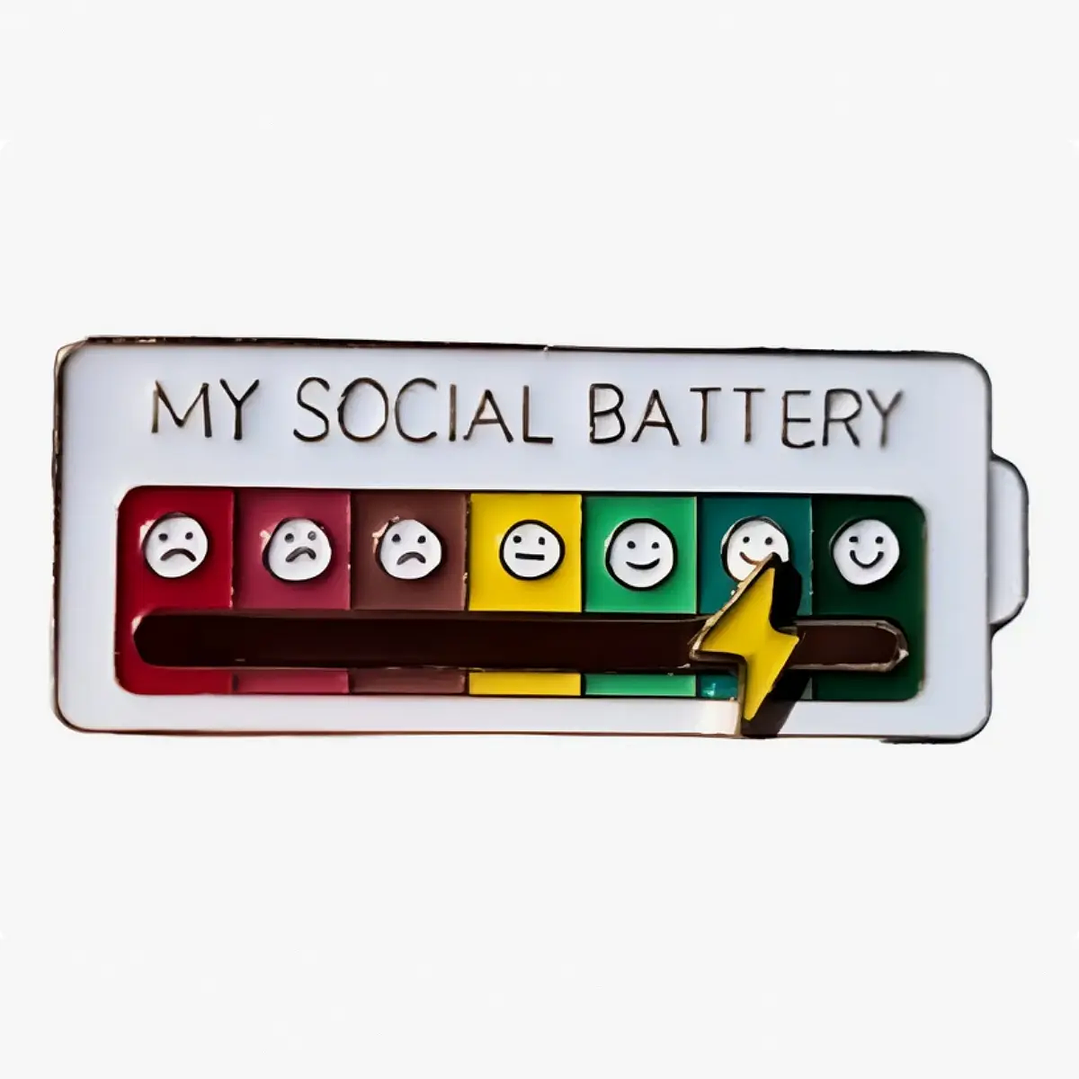 Pin de Batería Social - Expresa tu Energía de Forma Creativa 🔋💬 4