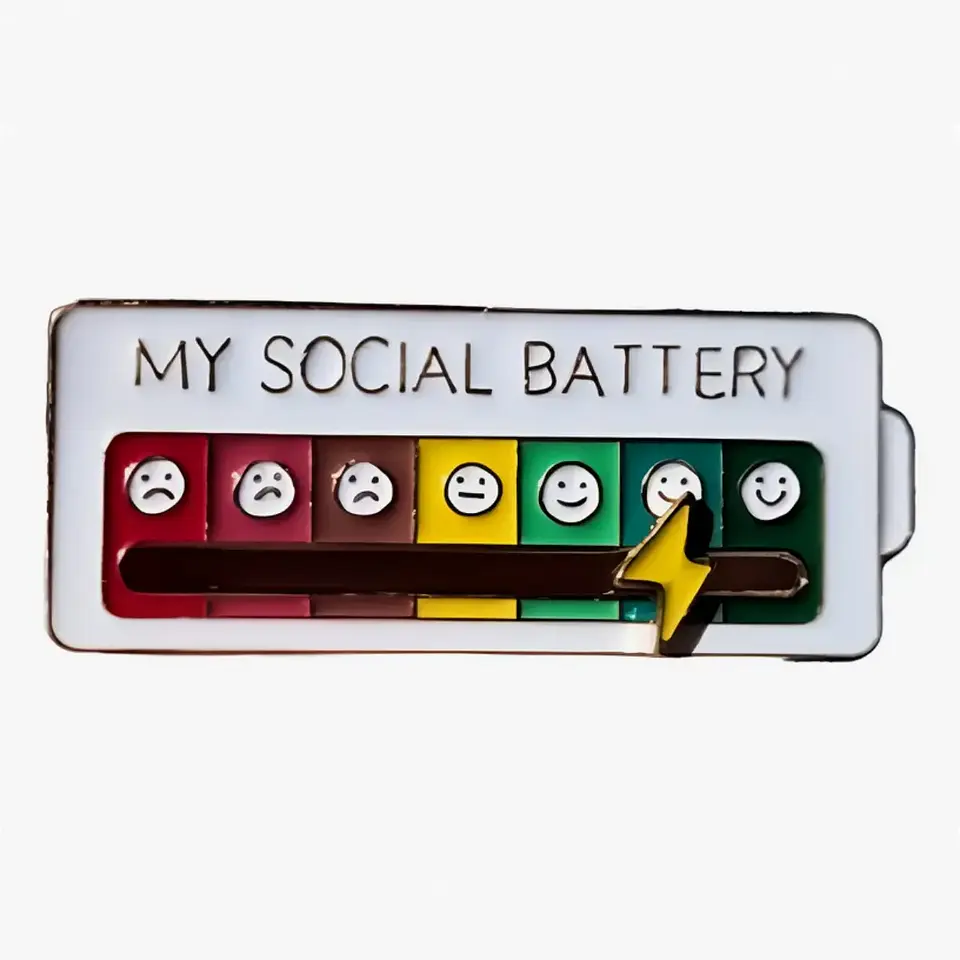Pin de Batería Social - Expresa tu Energía de Forma Creativa 🔋💬 4
