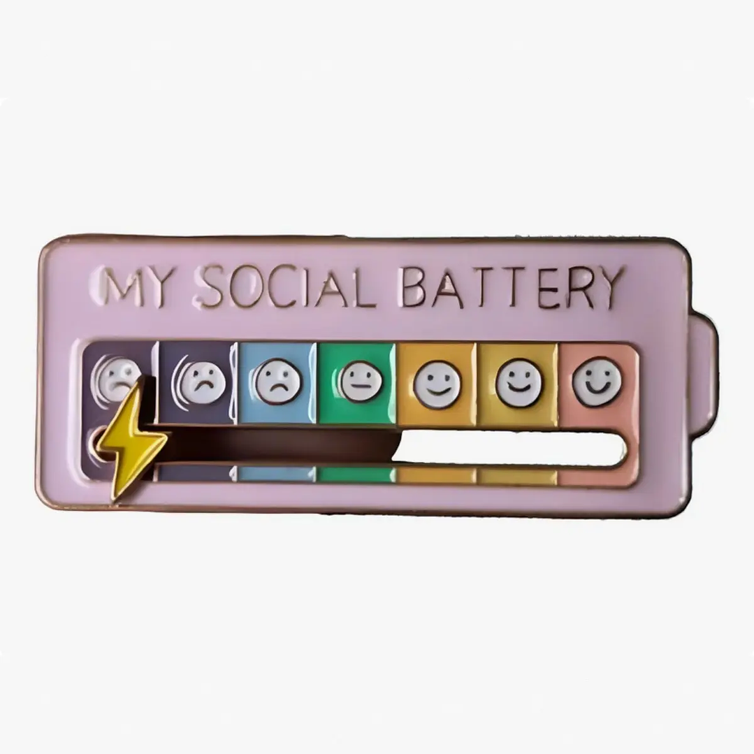 Pin de Batería Social - Expresa tu Energía de Forma Creativa 🔋💬 6