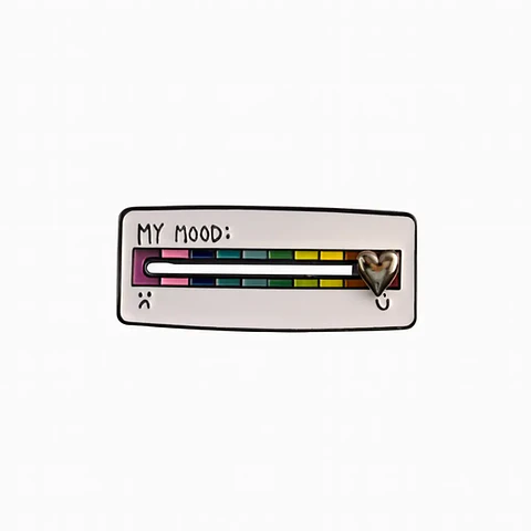 Pin de Estado de Ánimo – Expresa tu mood del día 💛💜💚