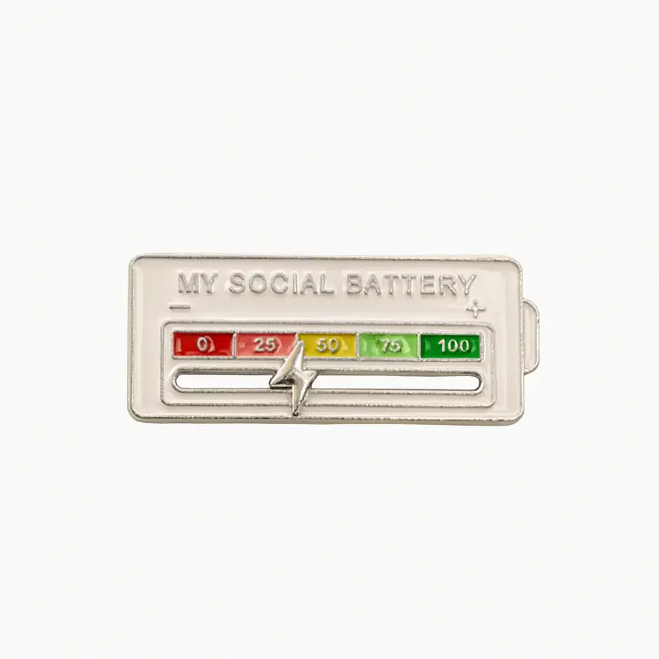 Pin de Batería Social – Indica tu porcentaje de energía del día 🔋📊 1