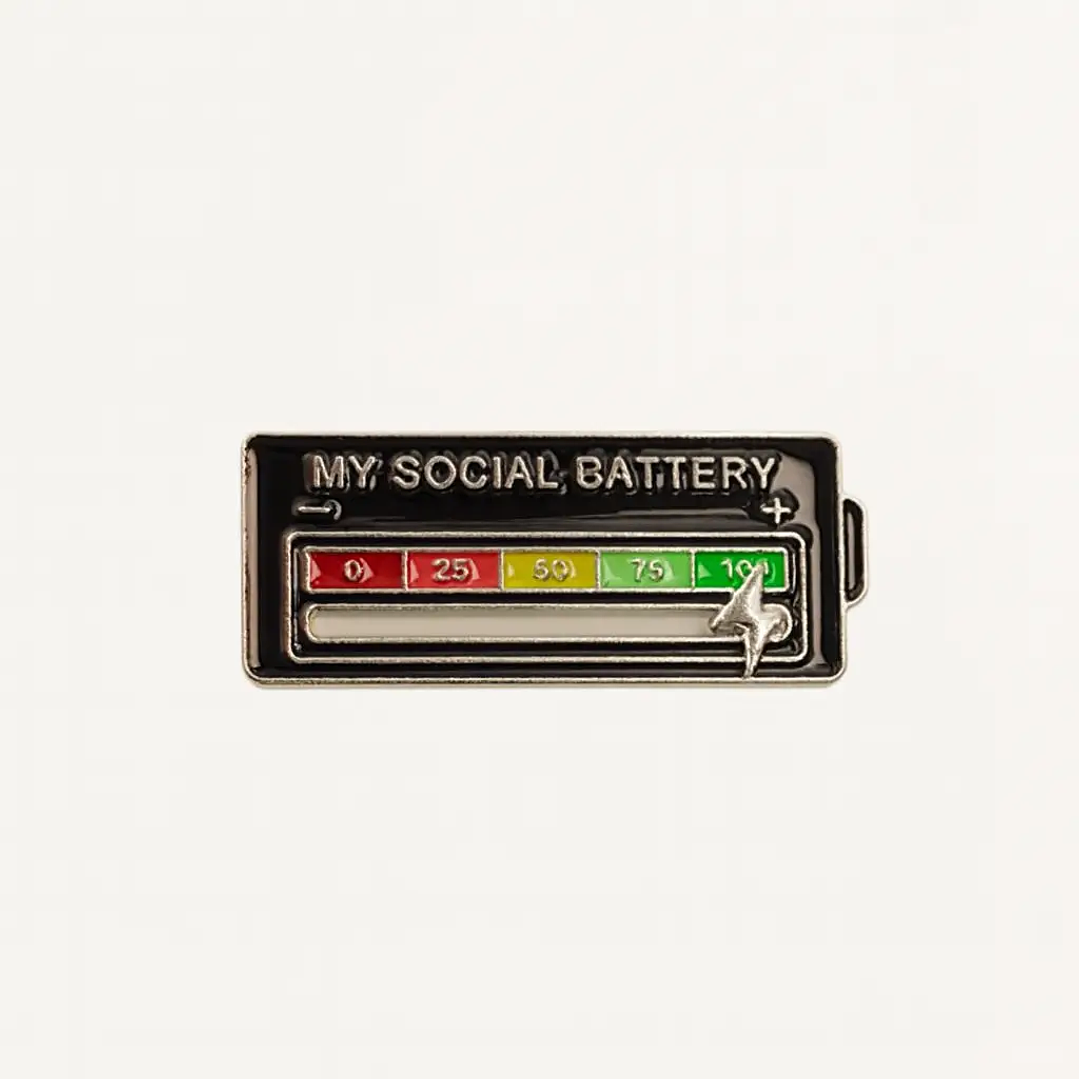 Pin de Batería Social – Indica tu porcentaje de energía del día 🔋📊 2