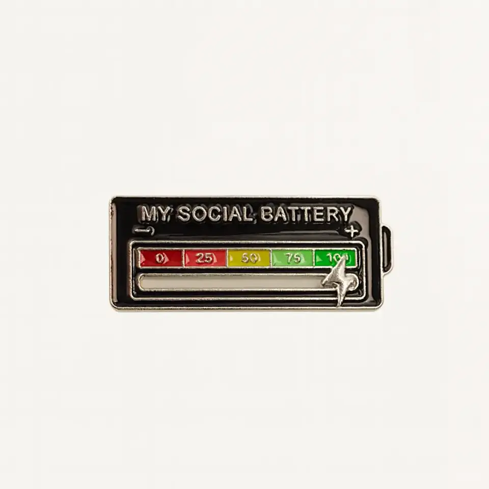 Pin de Batería Social – Indica tu porcentaje de energía del día 🔋📊 2