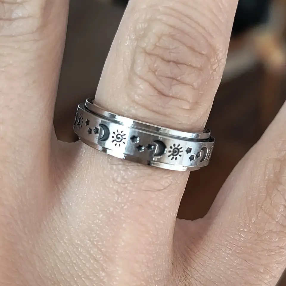 Anillos Fidget de Acero Inoxidable – Calma Discreta con Estilo 🌬️💍 9