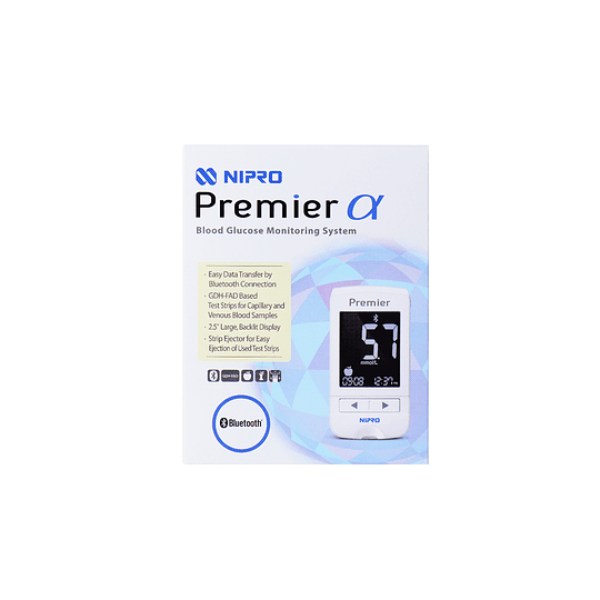 Glucómetro Hemoglucotest Nipro Premier Alpha Bluetooth