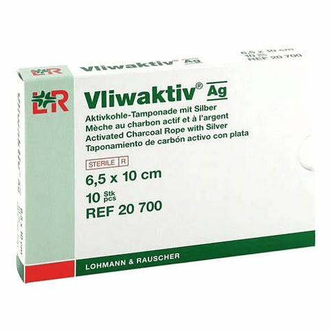 Apósito Vliwaktiv Ag. Apósito carbón activado con plata. 
