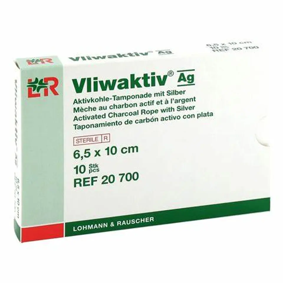 Apósito Vliwaktiv Ag. Apósito carbón activado con plata.  1