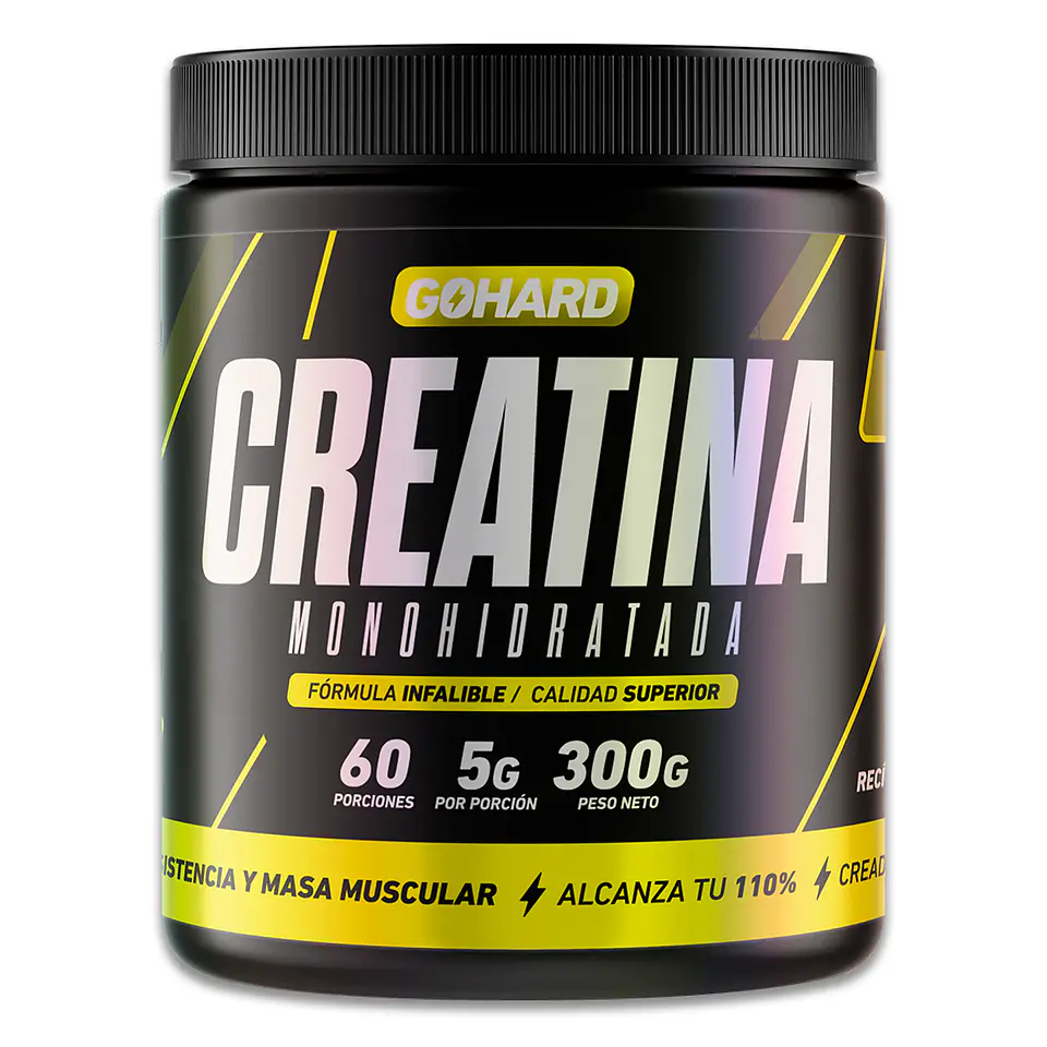 Creatina Monohidratada Gohard 60 Servicios. Fitness Sabor Sin Sabor / 300 Grs 1