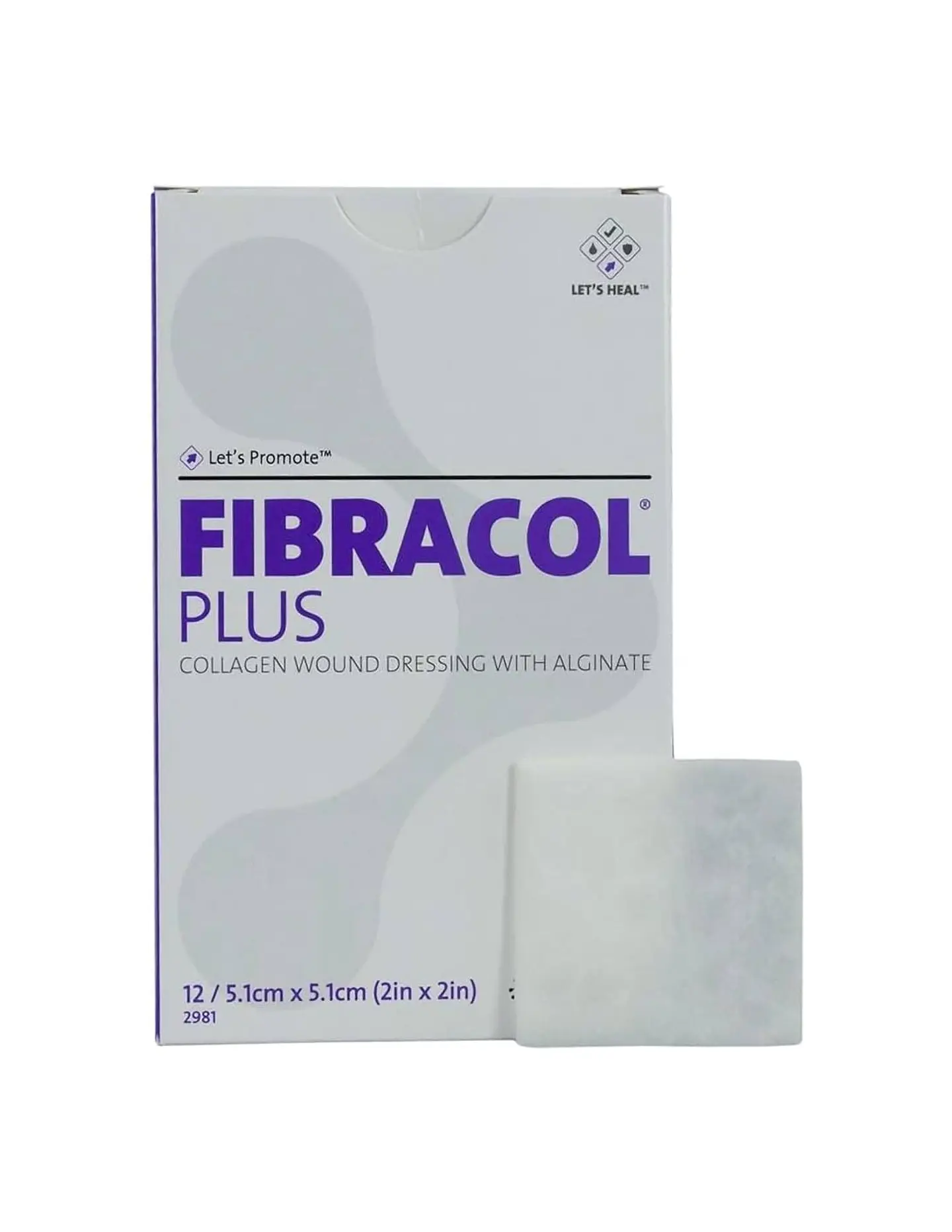 Fibracol Plus 5,1x5,1cm -Apósito de Colágeno + Alginato - unidad 2