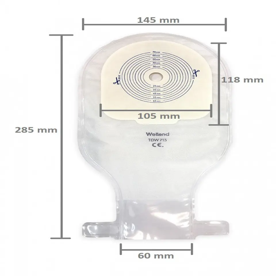 Bolsa de Colostomia Valore Opaca Welland - Ostomía - Caja 30 unidades 3
