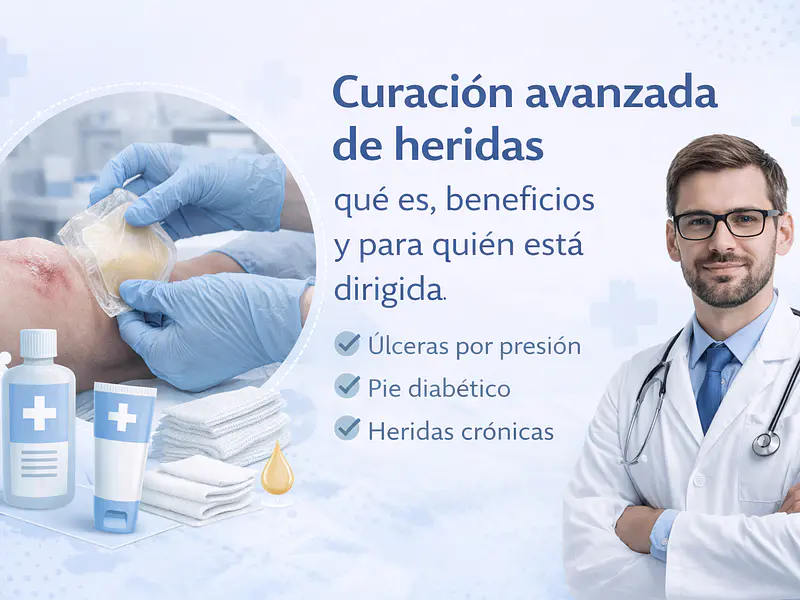 🩺 Curación avanzada de heridas: qué es, beneficios y para quién está dirigida