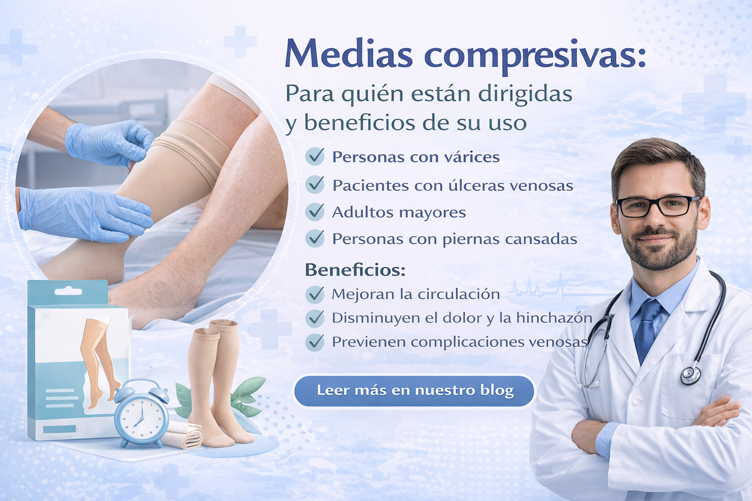 🩺 Medias compresivas: cuidado real para tus piernas y tu salud venosa