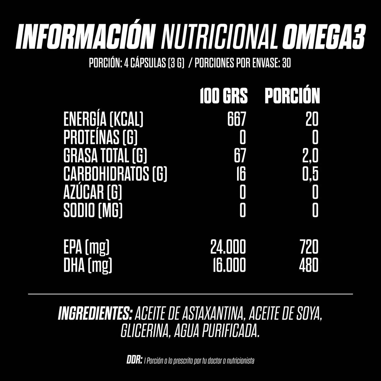 OMEGA 3 GOHARD EPA 720 DHA 480 (Vegano hecho a base de micro algas) 2