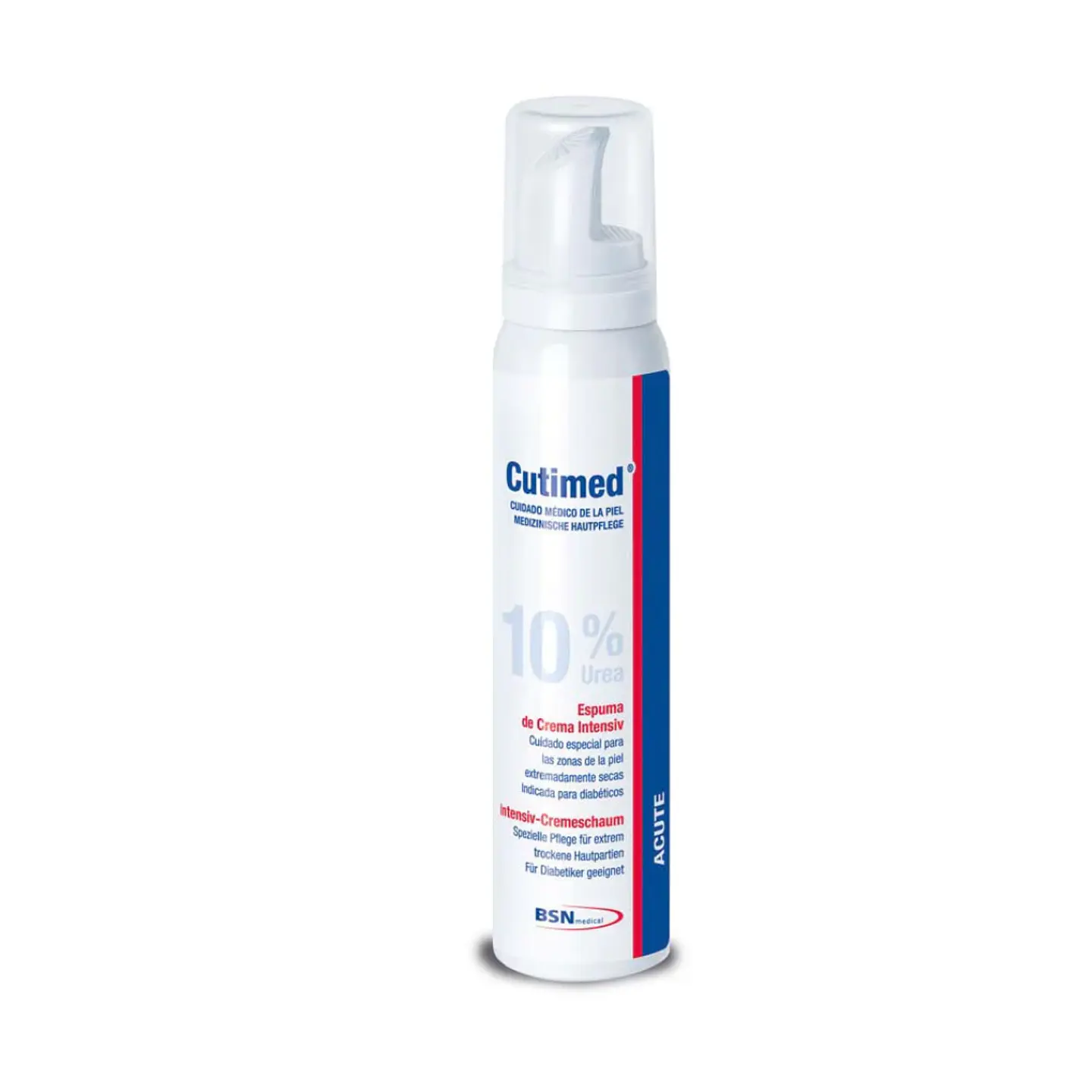 Cutimed Acute 10% Urea 125ml- Espuma de crema hidratante de urea al 10% .-Unidad 1